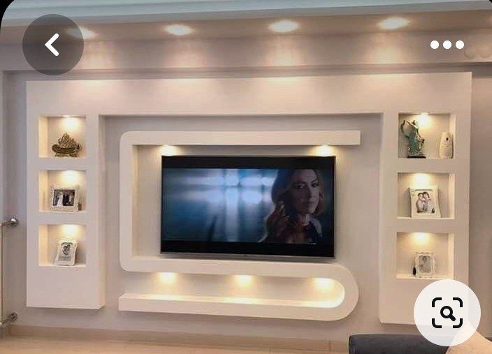 Gypsum TV Wall Unit